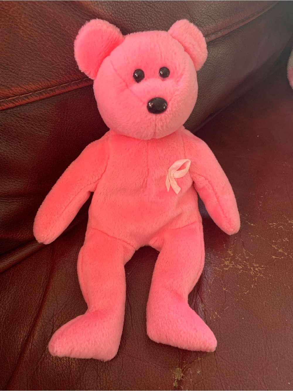 Ty Beanie Baby Aware Breast Cancer , Bear Pink